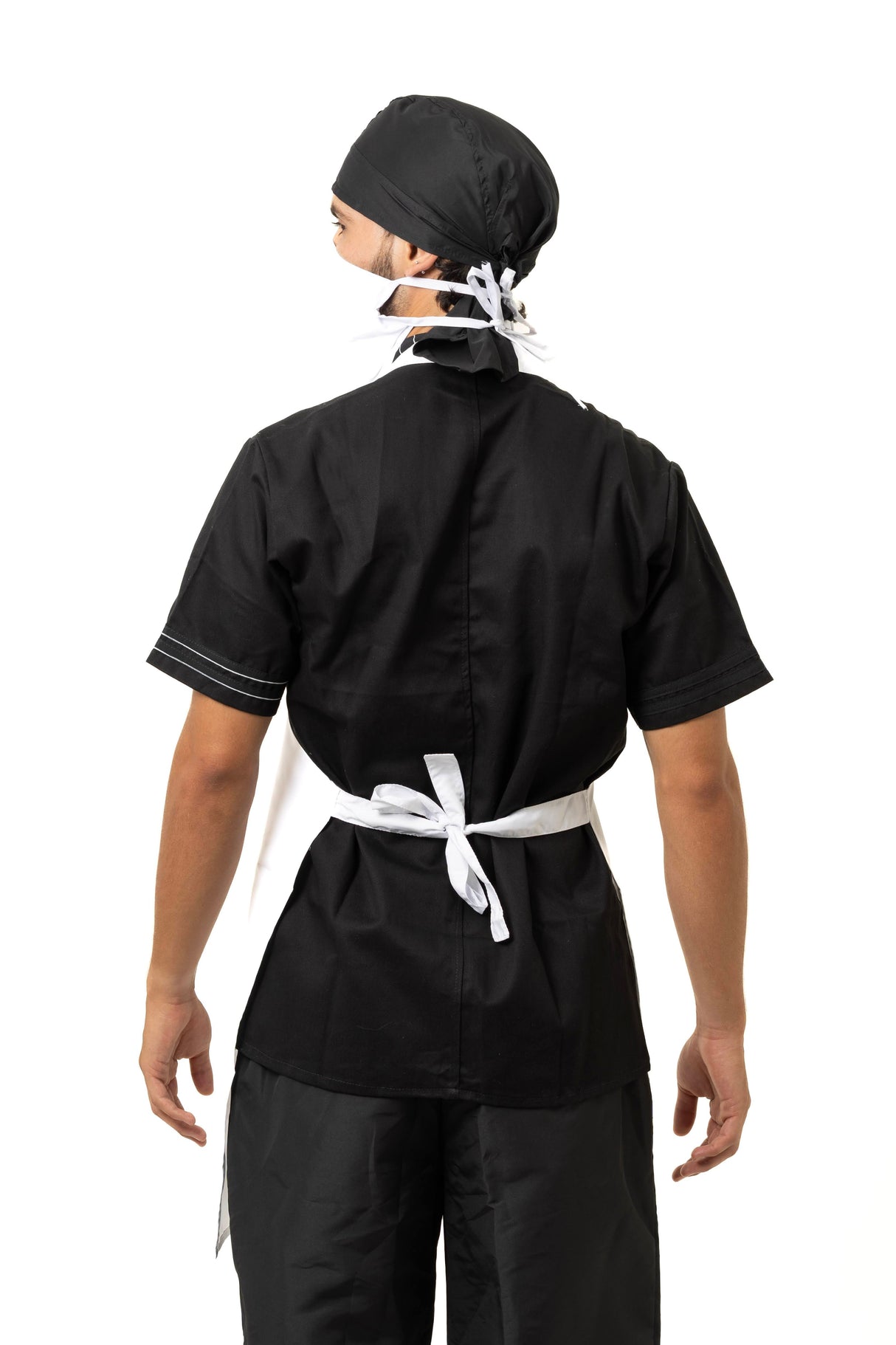 Delantal Mico Unisex en Tela PVC/Antifluido – 1 Bolsillo, Tira Fija en Cuello y Tiras para Amarre