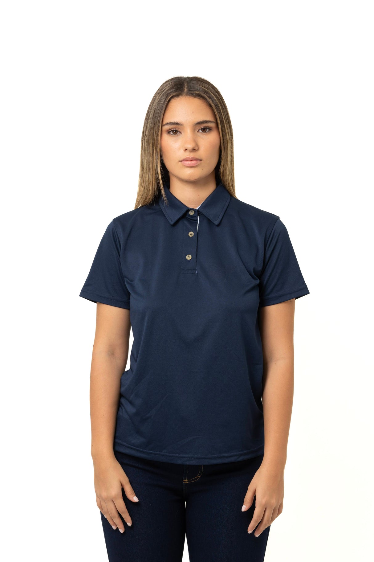 Camiseta Polo Mujer Manga Corta con Contraste