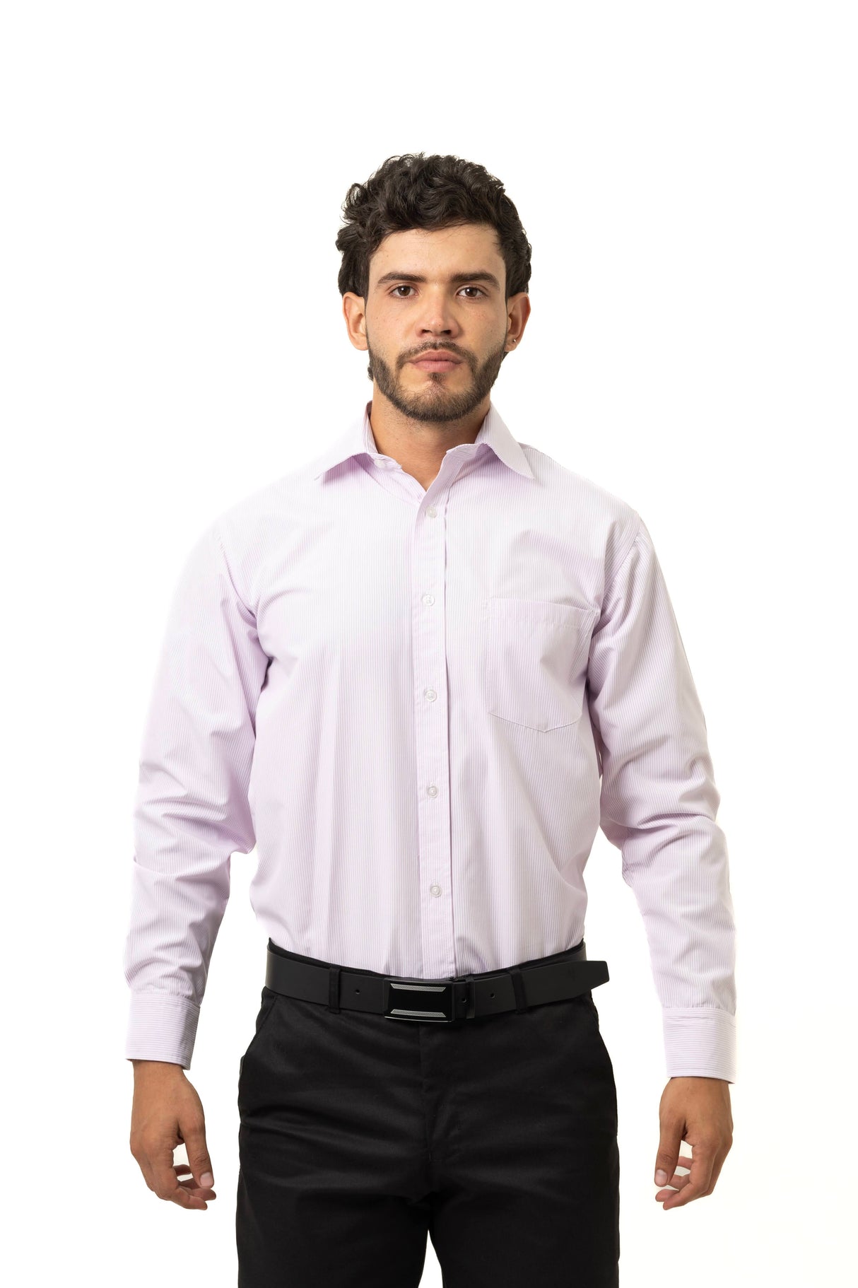 Camisa Clásica Hombre Manga Larga – Bolsillo Frontal | Tela Oxford y Superturín