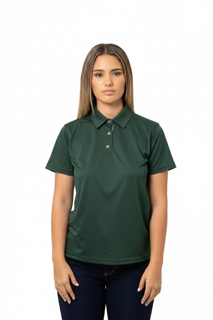 Camiseta Polo Mujer Manga Corta con Contraste