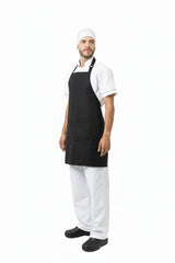 Delantal Mico Unisex en Tela PVC/Antifluido – 1 Bolsillo, Tira Fija en Cuello y Tiras para Amarre