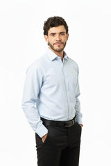Camisa Clásica Hombre Manga Larga – Bolsillo Frontal | Tela Oxford y Superturín