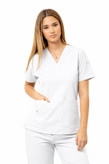 Conjunto Antifluido para Mujer – Cuello en Cajón, Bolsillos y Porta Lapiceros