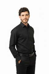 Camisa Clásica Hombre Manga Larga – Bolsillo Frontal | Tela Oxford y Superturín