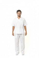 Conjunto  Rigido para Hombre – Camisa Manga Corta Cuello en V + Pantalón Encauchado