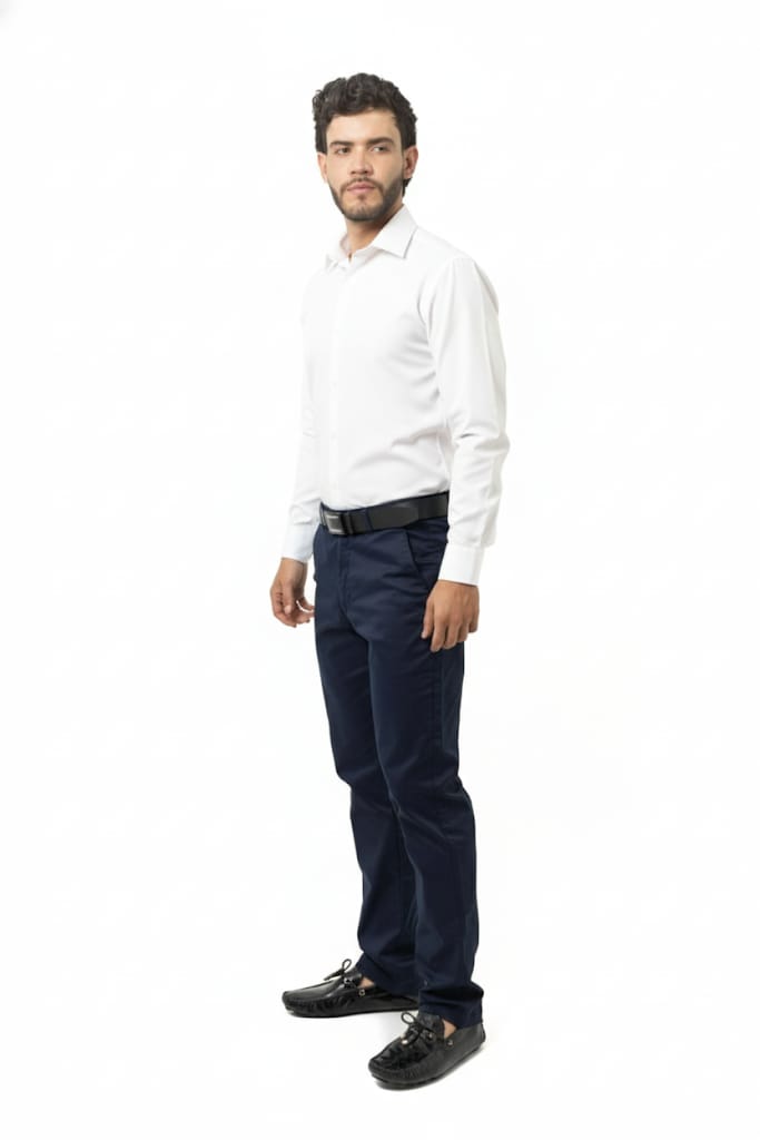 Camisa Clásica Hombre Manga Larga con Bolsillo