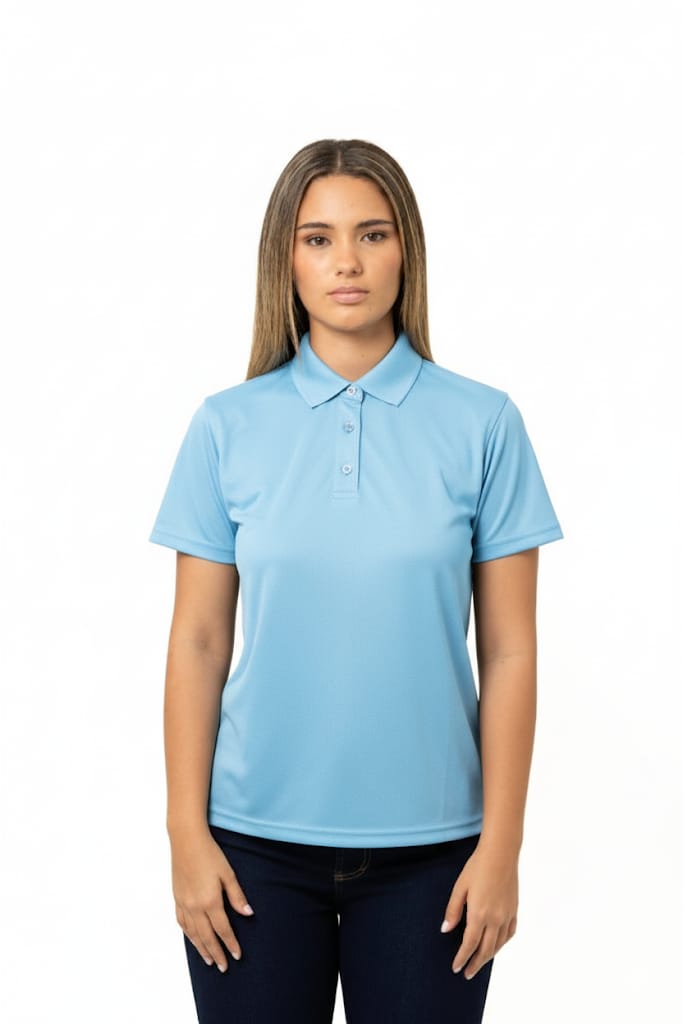 Camiseta Polo Mujer Manga Corta con Contraste